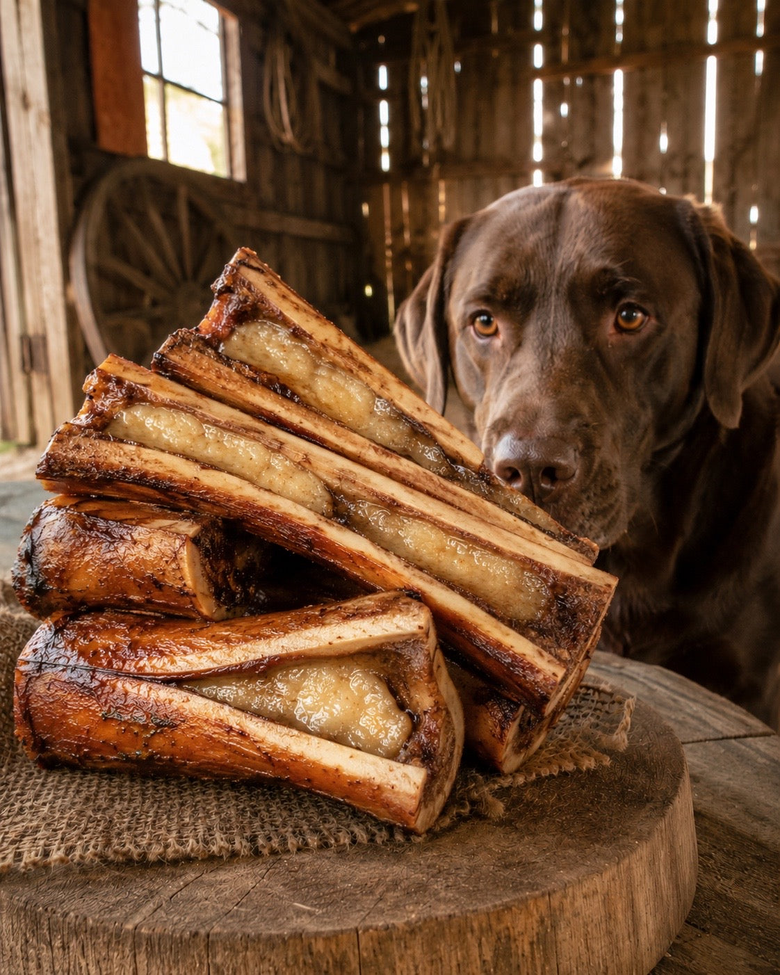 Dog Smoked Split Beef Marrow Bone (1)