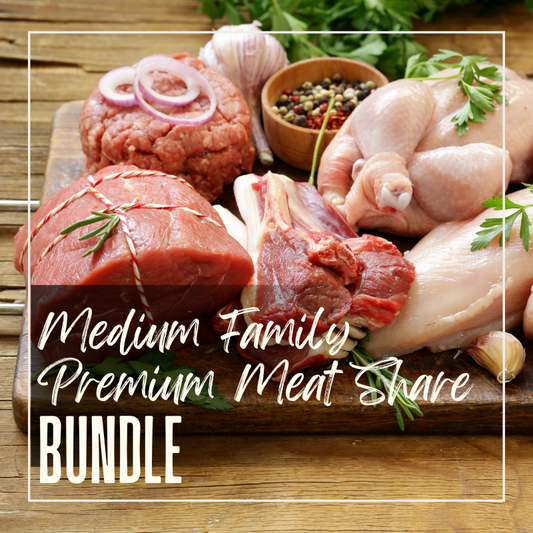 Local Grass Fed Pasture Raised Regenerative Medium Family Premium Meat Share Bundle