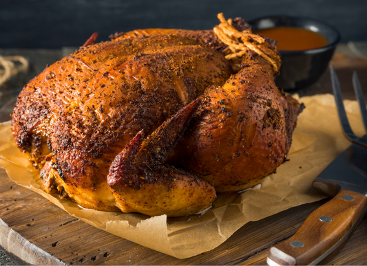 Apple Wood Whole Smoked Chickens (2 per order) — Fully Cooked, Ready to Eat