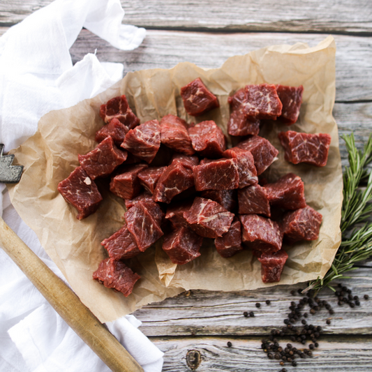 Local Grass Fed Pasture Raised Regenerative Beef Stew Meat