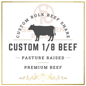 Local Grass Fed Pasture Raised Regenerative 1/8 Side Pasture Raised Beef